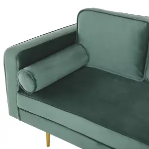 Left Hand Velvet Chaise Lounge Mint Green MIRAMAS