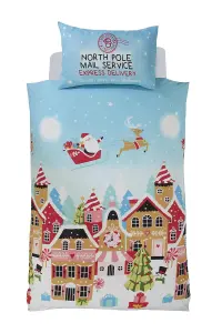 Gingerbread Town Christmas Junior Toddler Duvet Cover Set