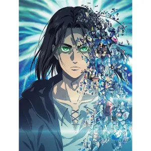 Attack on Titan S4 Fragmented Memories Framed Canvas Print Multicoloured (80cm x 60cm)