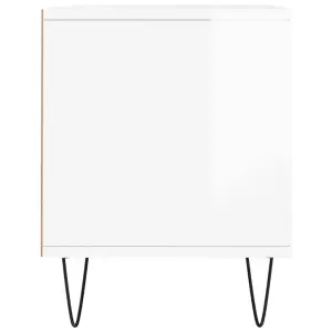 Berkfield TV Cabinet High Gloss White 100x34.5x44.5 cm Engineered Wood