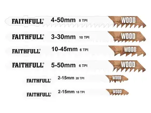 Faithfull  Jigsaw Blade Set of 10 Assorted FAIJBSET10