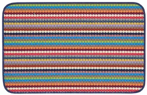 Helsinki Multi Striped Heavy duty Mat, 140cm x 80cm