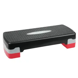 Aerobic Stepper Yoga Step Board Gym Fitness Exercise Cardio Adjustable Blocks Red