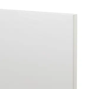 GoodHome Alisma High gloss white slab High gloss white Highline Cabinet door (W)600mm (H)715mm (T)18mm