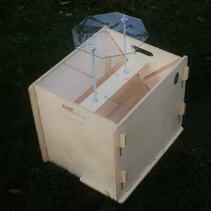 Eco Moth Trap Without Light Inc. Rain Guard - LDPE/Recycled Plastic Board/Acrylic Sheet - L33 x W33 x H30 cm