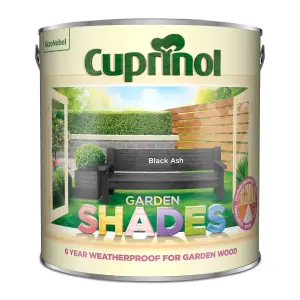 Cuprinol Garden shades Black ash Matt Exterior Wood paint, 2.5L