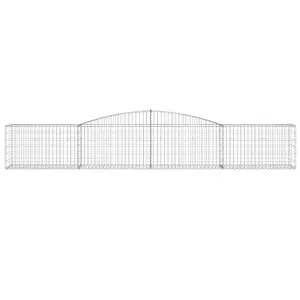 Berkfield Arched Gabion Baskets 15 pcs 400x50x60/80 cm Galvanised Iron