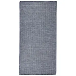 Berkfield Outdoor Flatweave Rug 100x200 cm Blue