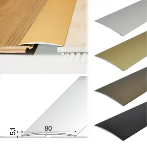 A71 1000mm x 80mm x 5.9mm Anodised Aluminium Self Adhesive Door Threshold Strip - Champagne