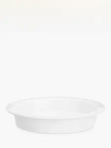 John Lewis Porcelain Round Pie Oven Dish, 23Cm, White