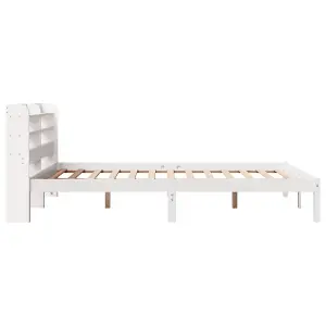 Berkfield Bed Frame without Mattress White 140x200 cm Solid Wood Pine