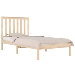 Berkfield Bed Frame Solid Wood Pine 75x190 cm 2FT6 Small Single