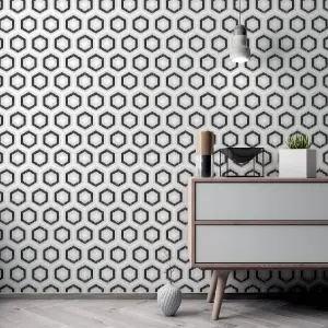 Arthouse Ikat Geo Mono Wallpaper