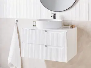 Bathroom Wall Mounted Cabinet 80 x 52 cm White QUINTELA