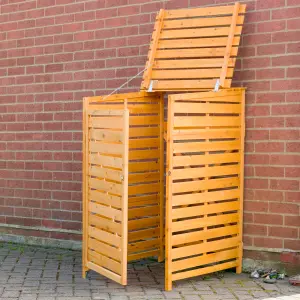 KCT Wooden Wheelie Bin Store Outdoor Storage - Single ( 1 x 240L)