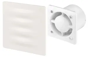 Awenta 125mm Pull Cord VERTICO Extractor Fan Ecru ABS Front Panel Wall Ceiling Ventilation