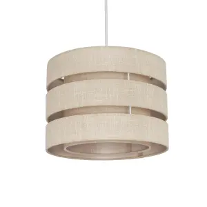 Inlight Natural Woven effect Slubby Light shade (D)33cm