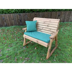 Deluxe Rocker Bench With 1 x Bench Cushion Green , 1 x Scatter Cushion Green , 1 x Standard Cover