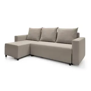 Oslo Reversible Corner Sofa Bed in Sand