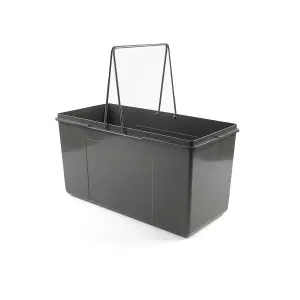 600mm Dark Grey Base Mounted Undersink Bin 2 x 18L Integrated Anthracite Waste Storage Cabinet Cupboard