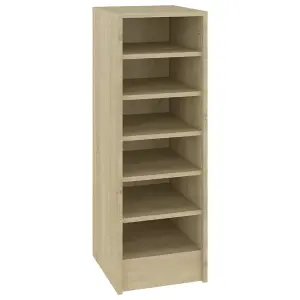 Berkfield Shoe Cabinet Sonoma Oak 31.5x35x90 cm Engineered Wood