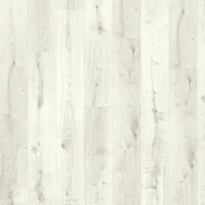 GoodHome Rowley Light Grey Wood effect Laminate Flooring, 1.995m²