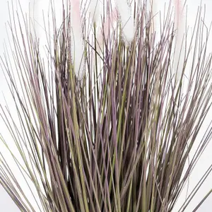 Blooming Artificial - 60cm / 2ft Grey / Pink Artificial Pennisetum Grass