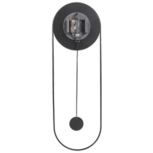 Beliani Modern Wall Clock SALVAN Metal Black