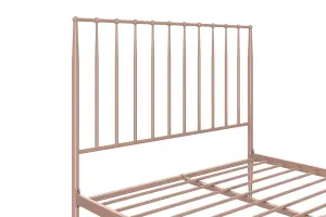 Giulia Modern Metal Bed Millennial Pink, Double