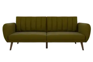 Brittany Sofa Bed in Green Fabric