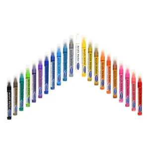 Acrylic Paint Marker Pen Permanent for Stone Leather Fabric Plastic (Silver)