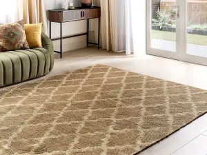 Jute Area Rug 200 x 300 cm Beige MERMER