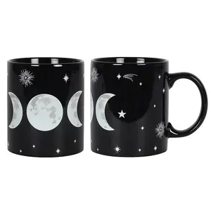 Something Different Triple Moon Mug Black/White (One Size)