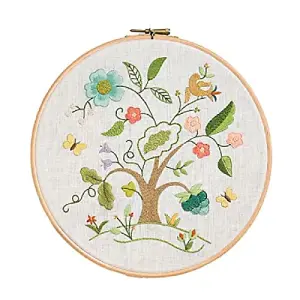 AURORA TREE HOOP - Embroidery Kit: Aurora: Tree of Life 1 - Anchor