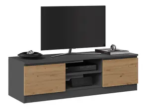 RTV120 TV Cabinet Antracite Artisan Oak