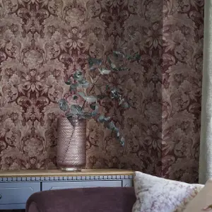 Laura Ashley Faded Glamour Apolline Pale Blackberry Smooth Wallpaper