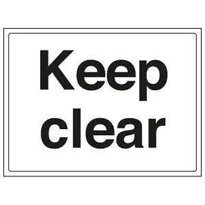 Keep Clear Car Parking Space Sign - 1mm Rigid Plastic - 400x300mm (x3)