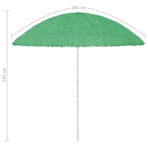 Berkfield Hawaii Beach Umbrella Green 300 cm