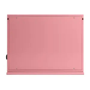 Metal Flat LED Floor Mirror Pink