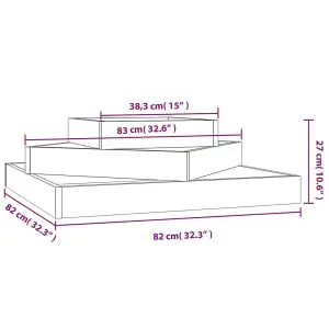 Berkfield Planter White 83x83x27 cm Solid Wood Pine