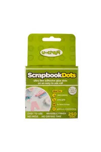 U-Craft Scrapbook Adhesive Dots Extra Strength Permanent Ultra Flat 10mm On A Roll Pack of 250 (12 packs)