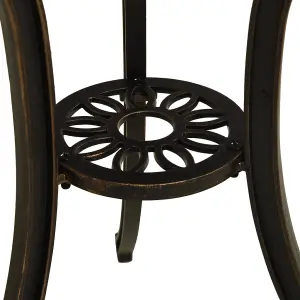 Berkfield Garden Table Bronze 62x62x65 cm Cast Aluminium