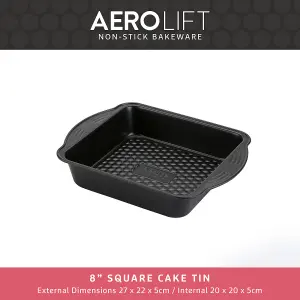 Prestige Aerolift Black Carbon Steel Dishwasher and Freezer Safe Non-Stick Baking Pan Set Pack of 4