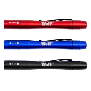 Pocket LED Torch Set Wolf Zoom Light Slimline 3pc