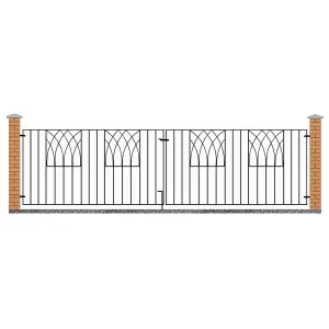 ABBI Metal Scroll Driveway Gate 3264mm GAP x 812mm High ABZP13