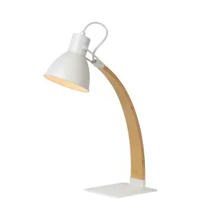 Lucide Curf Scandinavian Desk Lamp - 1xE27 - White