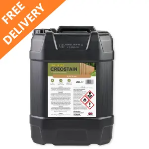 20L Creostain Fence Stain & Shed Paint (Light Brown) - Creosote / Creocote Substitute - Oil Based Wood Treatment (Free Delivery)