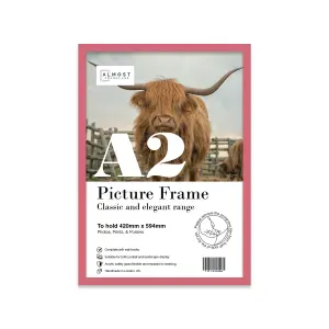 A2 Pink Picture Frame Fits A2 (42 x 59.4cm - 16.5 x 23.4in) Poster, Photo, Artwork, or Print.