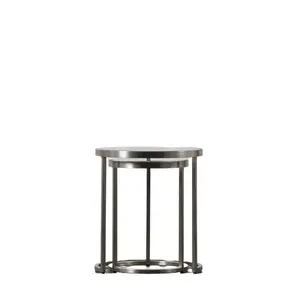 Rowe 2 Piece Nest of Tables Silver