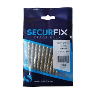 10 x Concrete Frame Screws 75 x 100mm Window Fixings for Masonry Stone & Brick